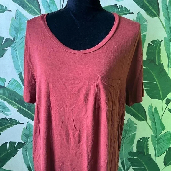 Mossimo Rust Orange Oversized Short Sleeve Tee XL - Picture 2 of 4